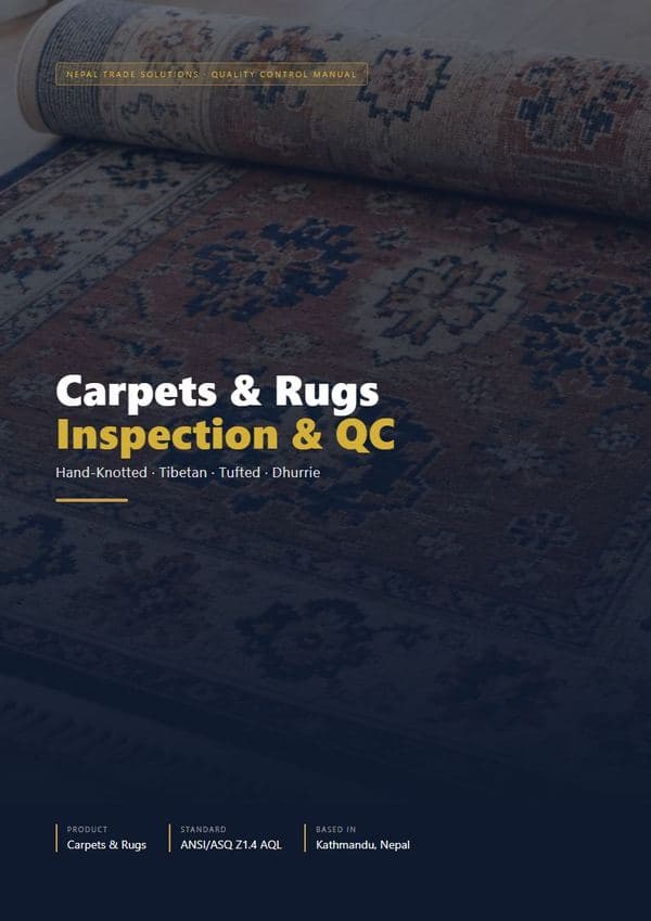 Carpet & rug QC inspection manual cover