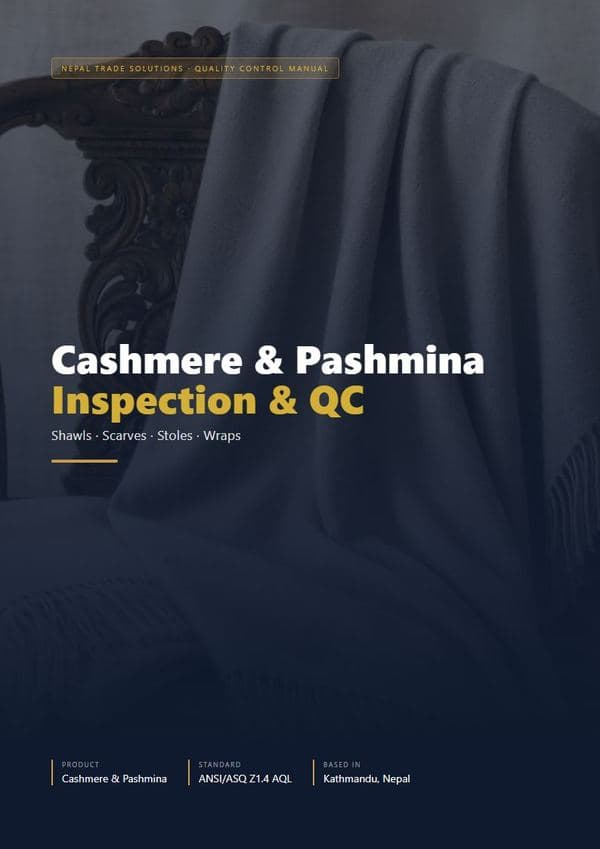 Cashmere & pashmina QC inspection manual cover