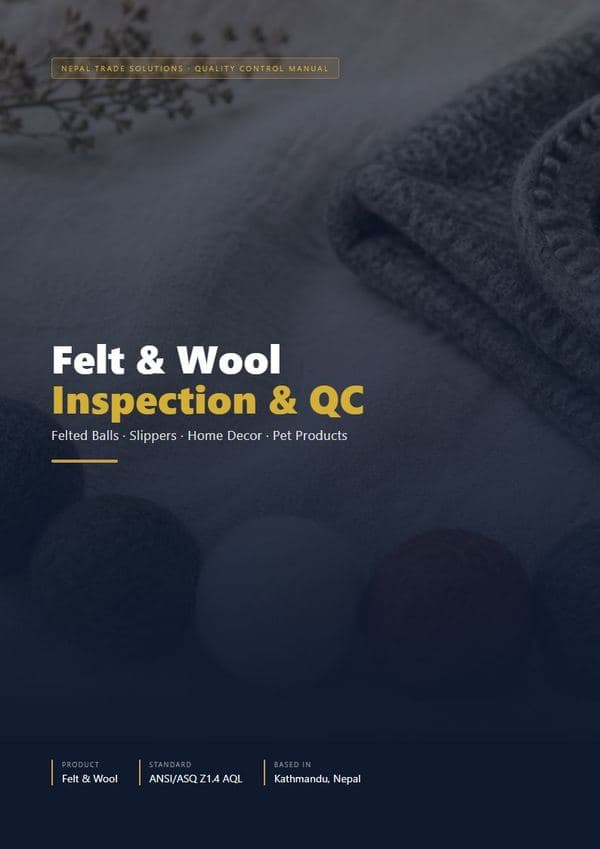 Felt & wool QC inspection manual cover