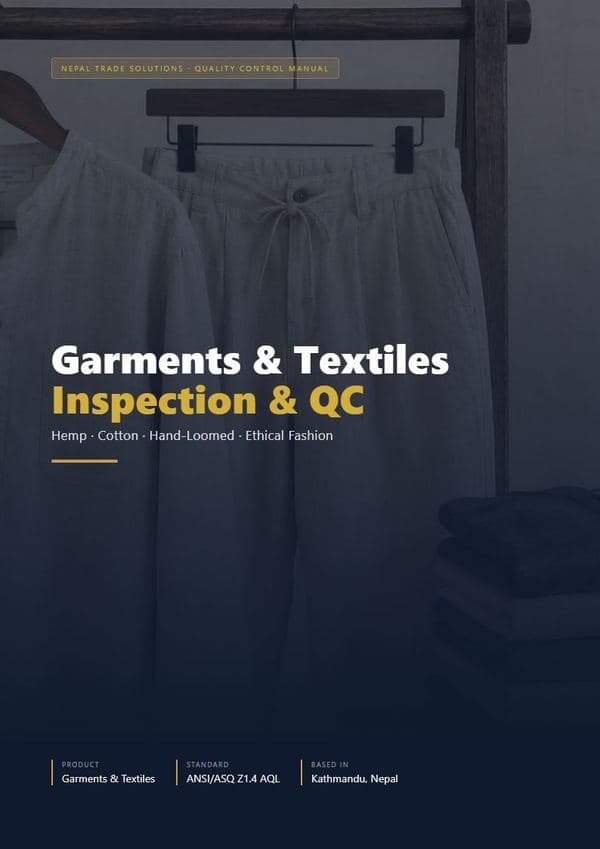Garment & textile QC inspection manual cover