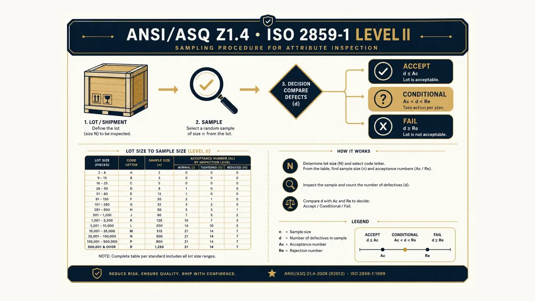 AQL sampling and inspection flow chart for Nepal imports